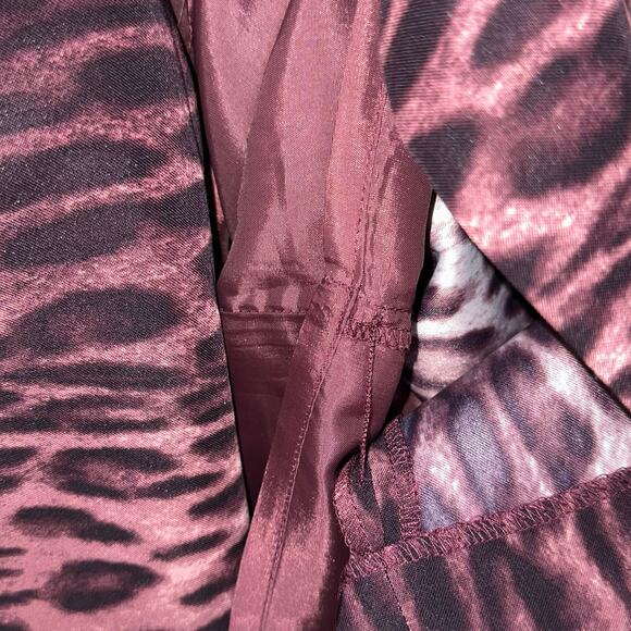 MICHAEL Michael Kors Purple Animal Print Belted Sheath Dress Size 14 - Picture 6 of 15